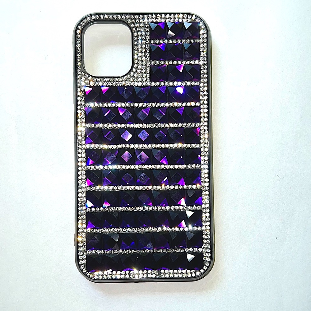 Phone Case with Purple Rhinestones for iPhone 11!